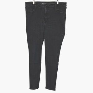 Old Navy Womens High-Rise Super Skinny Jeans 16 Long Black Denim VGUC